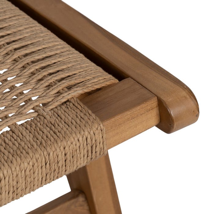 Natural Wood Armchair 60 X 93 X 64 Cm