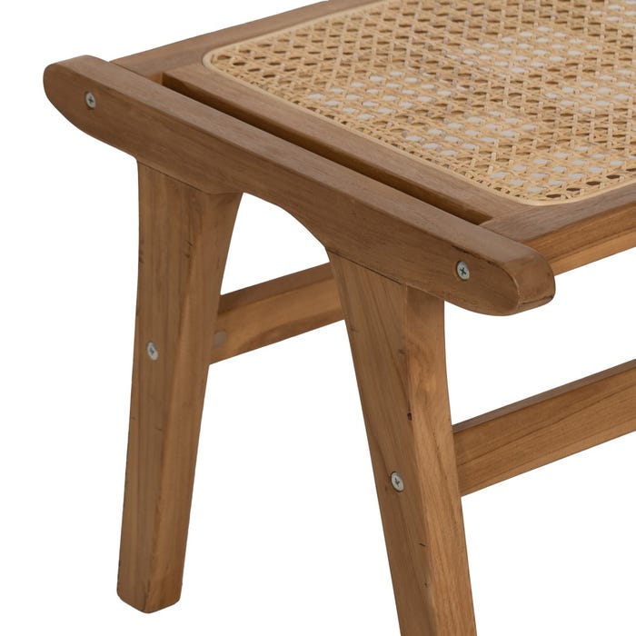 Natural Wood Footrest 60.50 X 45 X 35.50 Cm
