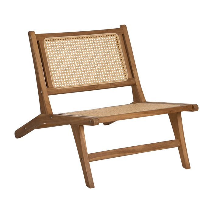 Poltrona de madeira natural 60 x 93 x 63,50 cm