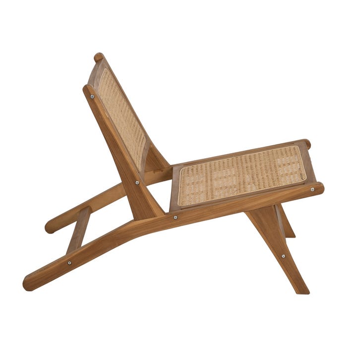 Natural Wood Armchair 60 X 93 X 63.50 Cm