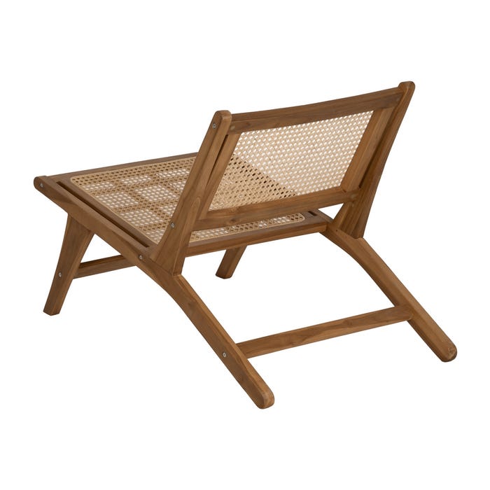 Natural Wood Armchair 60 X 93 X 63.50 Cm