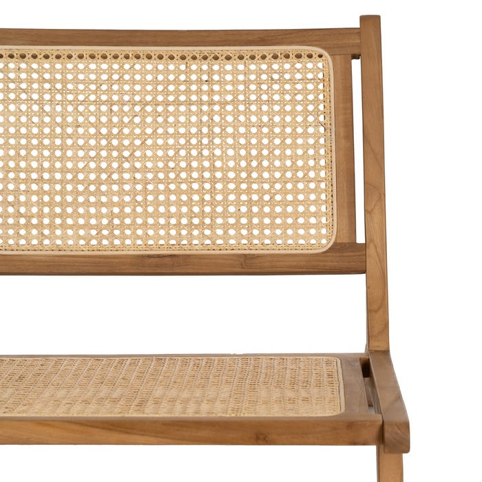 Natural Wood Armchair 60 X 93 X 63.50 Cm