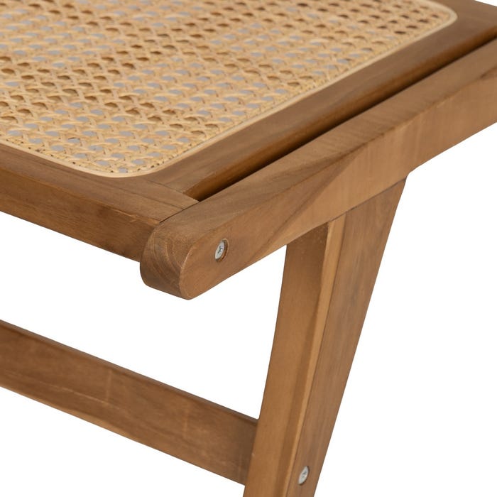 Natural Wood Armchair 60 X 93 X 63.50 Cm