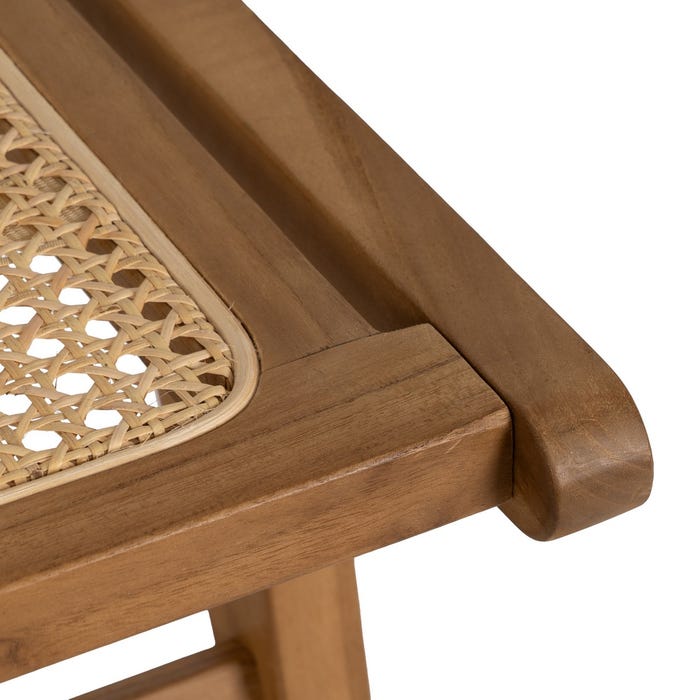 Natural Wood Armchair 60 X 93 X 63.50 Cm
