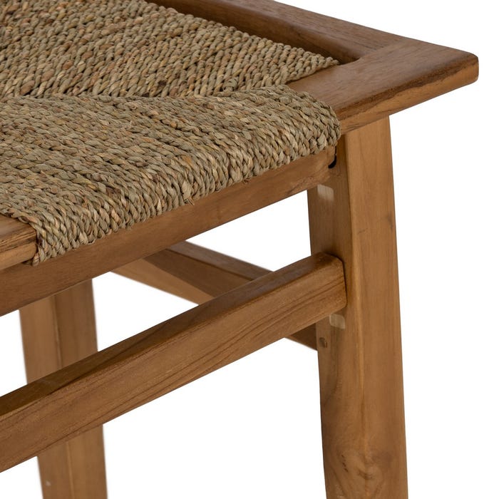 Taburete Natural Madera 49 X 35 X 45 Cm