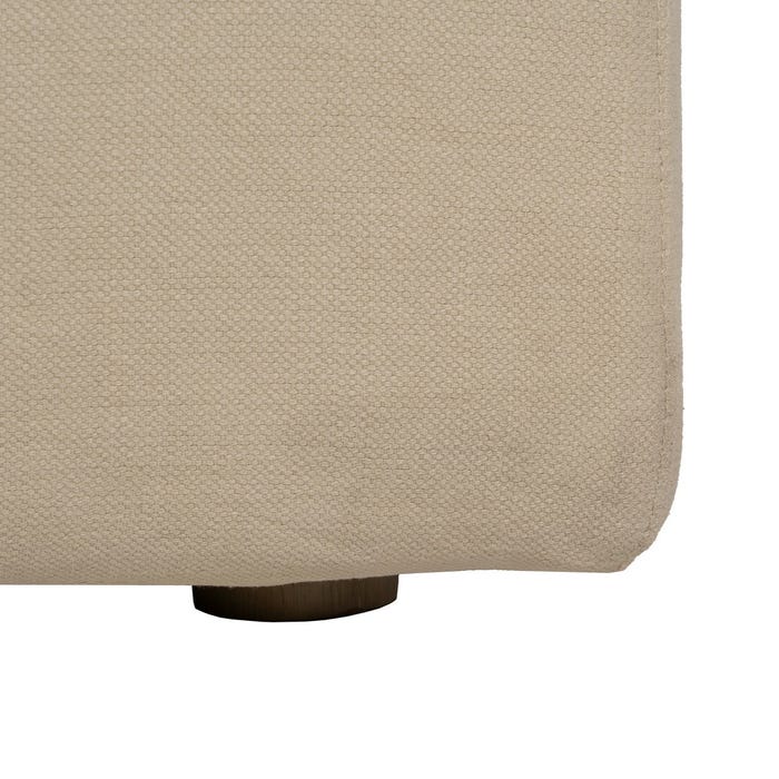 2-Seater Beige Fabric-Wood Sofa 180 x 100 x 83 cm