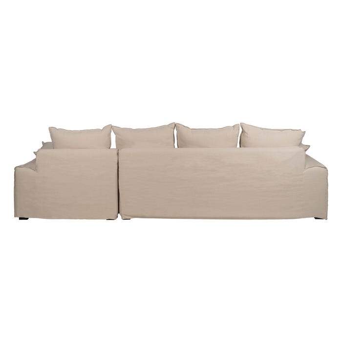 Chaise-Lounger Crema Tejido-Madera 300 X 161 X 90 Cm