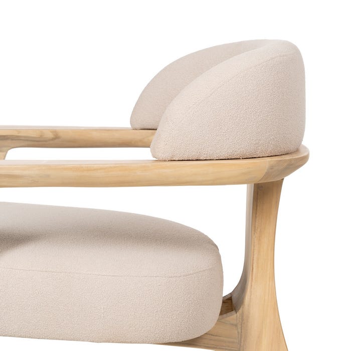 Sillón Natural Tejido-Madera Salón 76 X 73 X 68 Cm