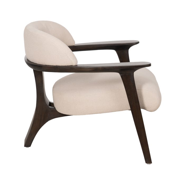 Sillón Negro Tejido-Madera Salón 76 X 73 X 68 Cm