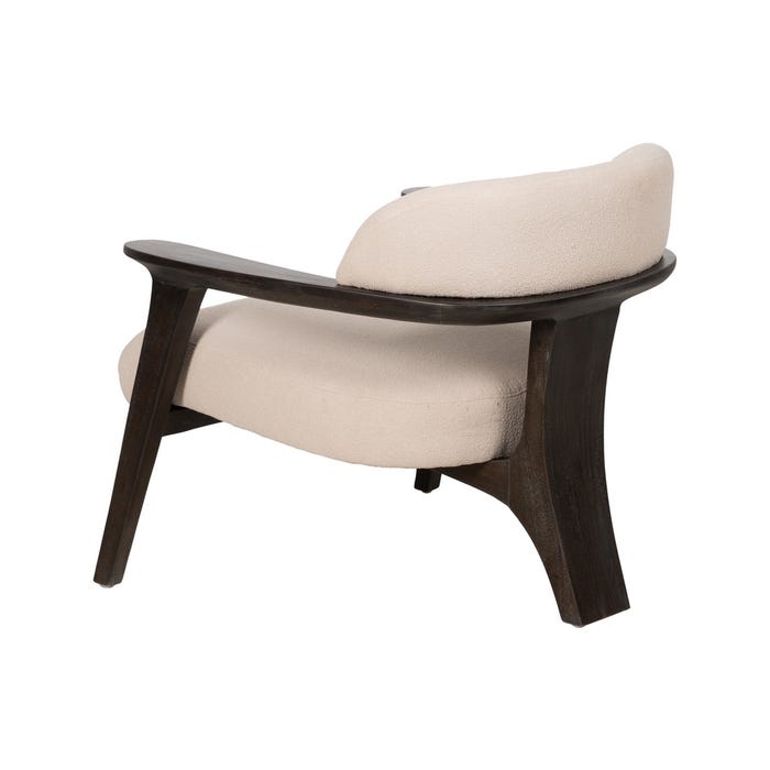 Sillón Negro Tejido-Madera Salón 76 X 73 X 68 Cm