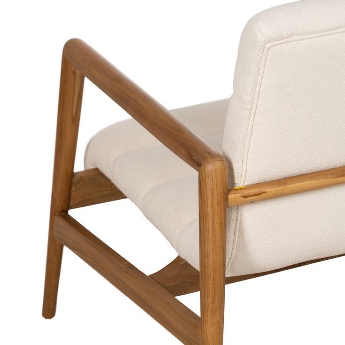 Sillón Natural Tejido-Madera Salón 79 X 56 X 76 Cm