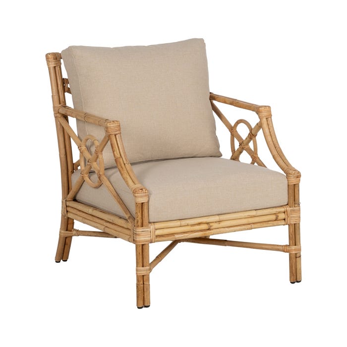 Sillón Natural Ratán Decoración 72 X 78 X 84 Cm