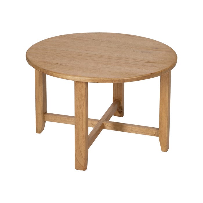 Mesa Centro Natural Madera Mindi Salón 80 X 80 X 50 Cm