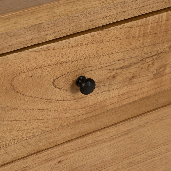Natural Mindi Wood Sideboard Living Room 180 X 48 X 60 Cm