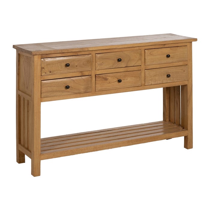 Consola Natural Madera Mindi Entrada 130 X 35 X 85 Cm
