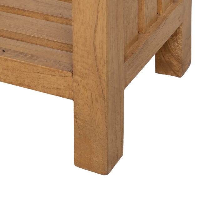 Console de entrada em madeira Mindi natural 130 x 35 x 85 cm