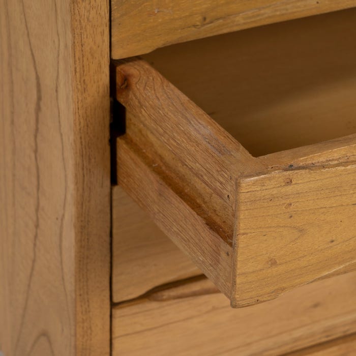 Mueble Tv Natural Madera Mindi Salón 120 X 40 X 45 Cm