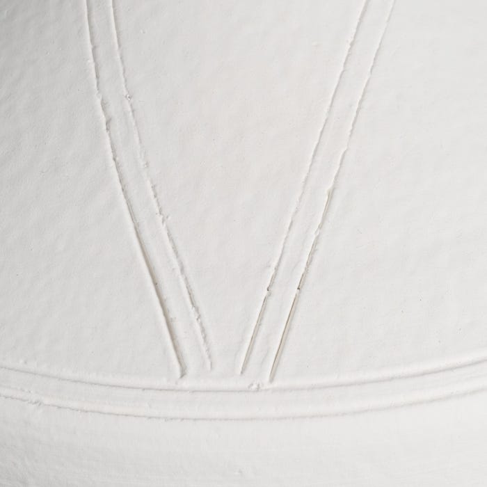 Jarrón Blanco Barro Decoración 27 X 27 X 34 Cm