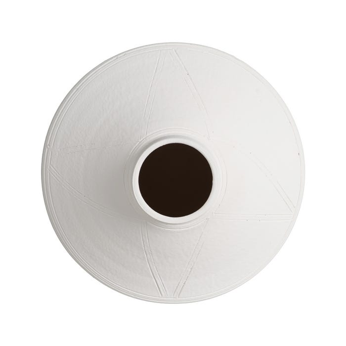 Jarrón Blanco Barro Decoración 27 X 27 X 34 Cm