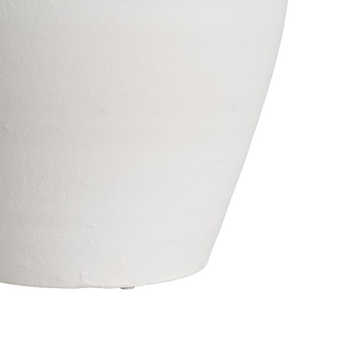 Jarrón Blanco Barro Decoración 27 X 27 X 34 Cm