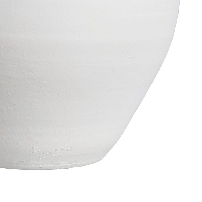 Jarrón Blanco Barro Decoración 34 X 34 X 37 Cm