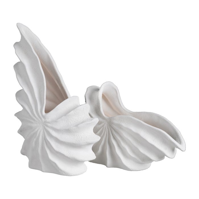Jarrón Blanco Barro Decoración 38 X 14 X 23 Cm