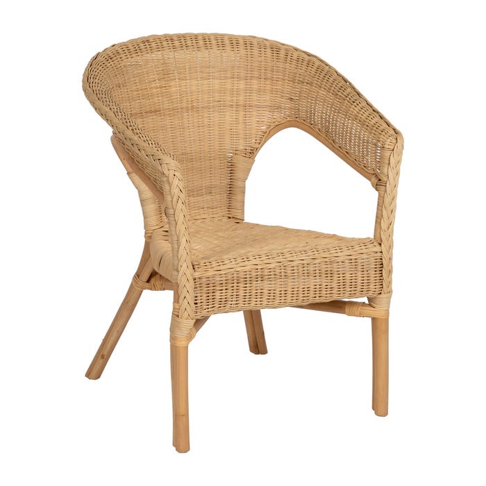 Natural Rattan Living Room Chair 60 X 58 X 80 Cm