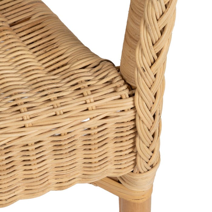 Natural Rattan Living Room Chair 60 X 58 X 80 Cm