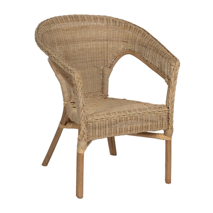 Honey Rattan Chair Living Room 60 X 62 X 78 Cm