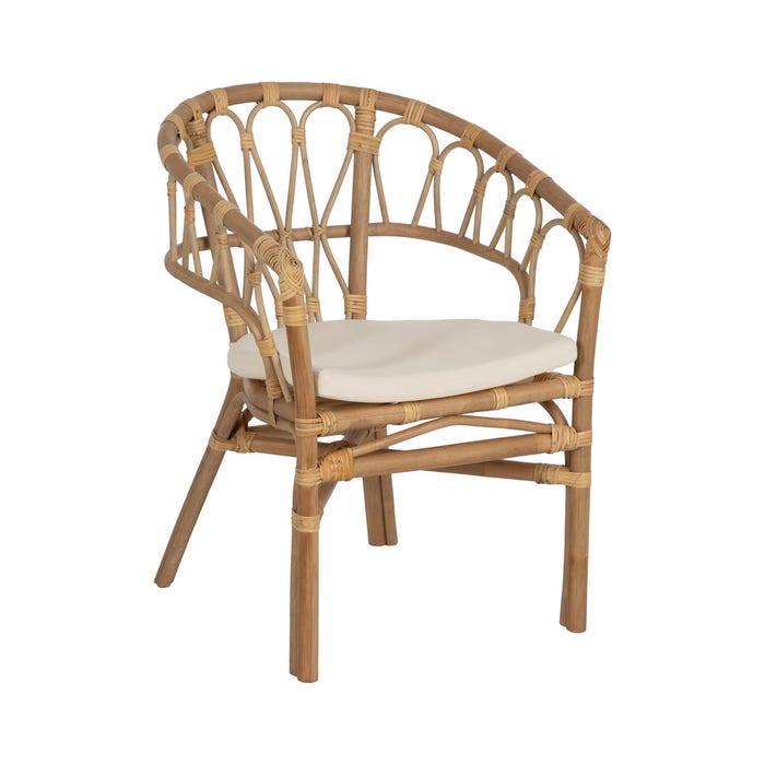 Honey Rattan Chair Living Room 58 X 59 X 78 Cm