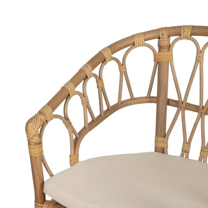 Honey Rattan Chair Living Room 58 X 59 X 78 Cm