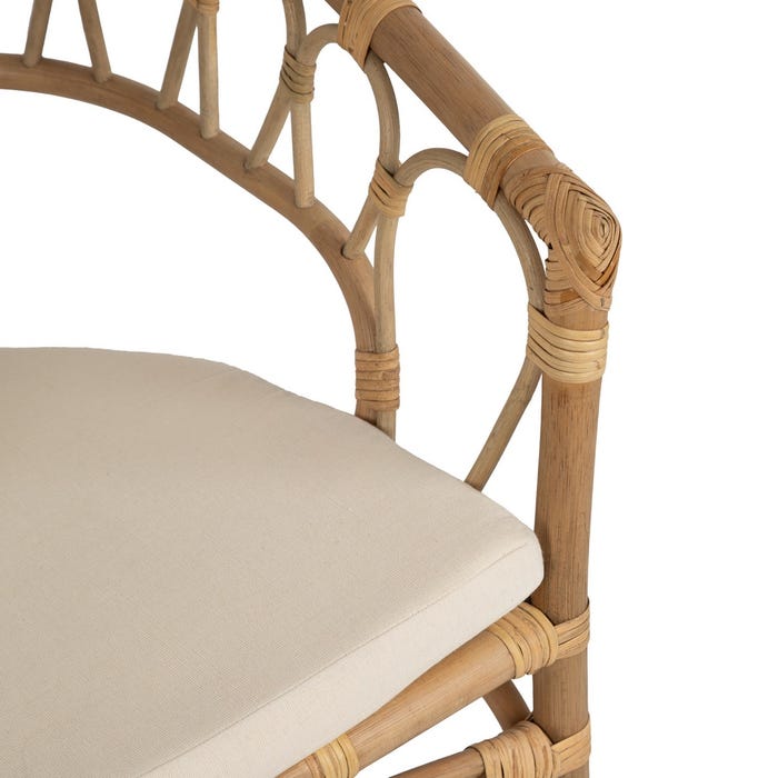 Honey Rattan Chair Living Room 58 X 59 X 78 Cm