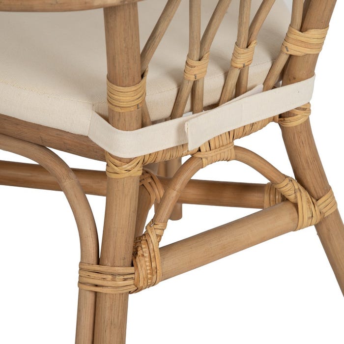 Honey Rattan Chair Living Room 58 X 59 X 78 Cm