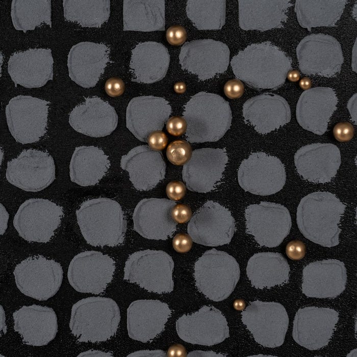 Abstract Black-Gray Ps Painting - Canvas 90 X 120 Cm