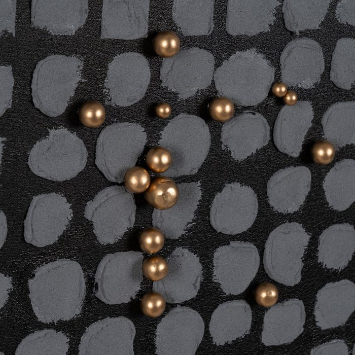 Abstract Black-Gray Ps Painting - Canvas 90 X 120 Cm