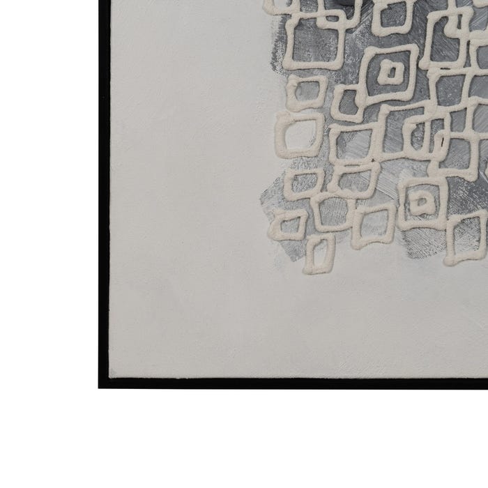 Cuadro Abstracto Blanco-Negro 90 X 120 Cm