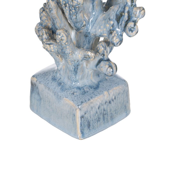 Blue Coral Figure Ceramic Decoration 16.50 X 16.50 X 32 Cm