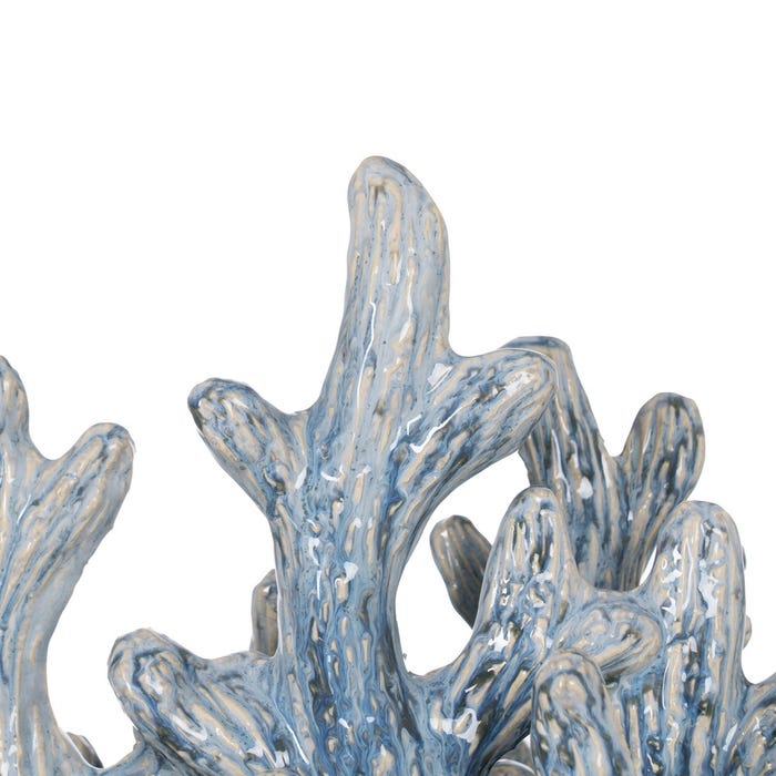 Blue Coral Figure Ceramic Decoration 43 X 21 X 30.50 Cm