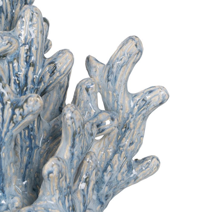 Blue Coral Figure Ceramic Decoration 43 X 21 X 30.50 Cm