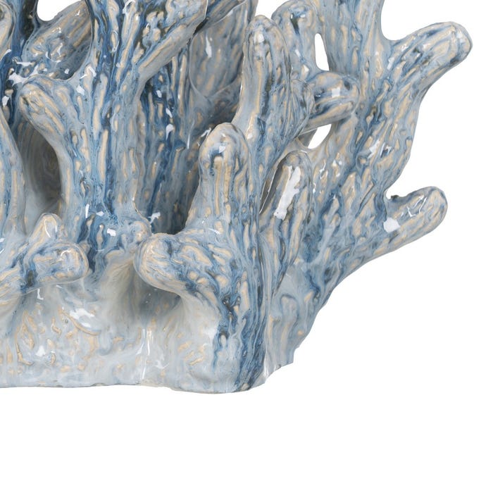 Blue Coral Figure Ceramic Decoration 43 X 21 X 30.50 Cm