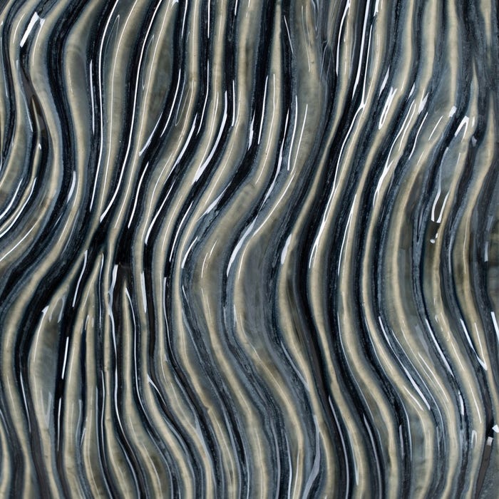 Jarrón Azul Cerámica Decoración 26 X 26 X 31,50 Cm