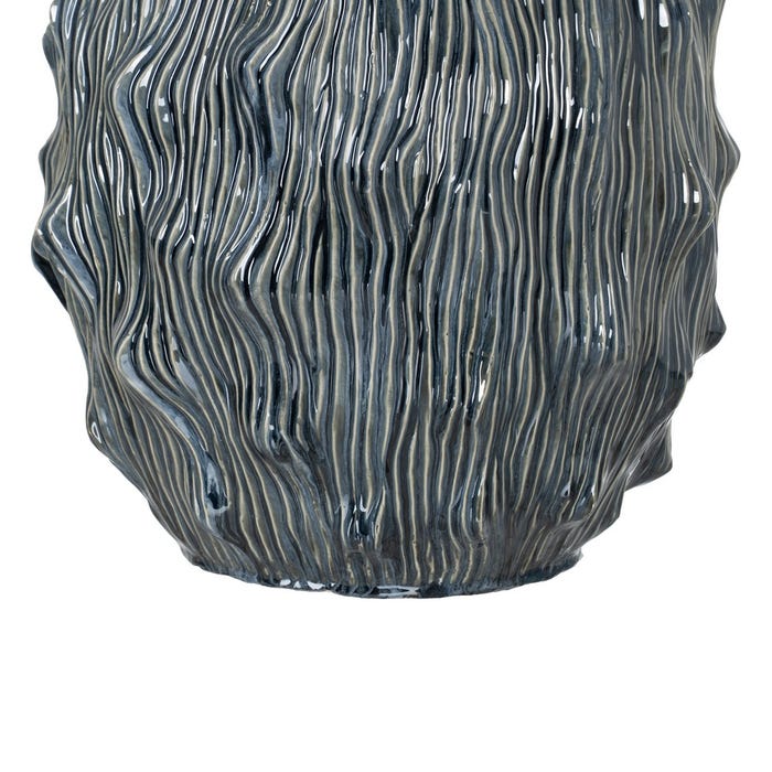 Jarrón Azul Cerámica Decoración 40 X 39 X 49,50 Cm