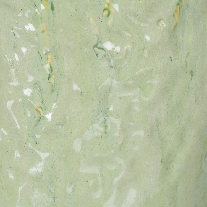 Jarrón Verde Cerámica Decoración 28,50 X 27,50 X 46,50 Cm