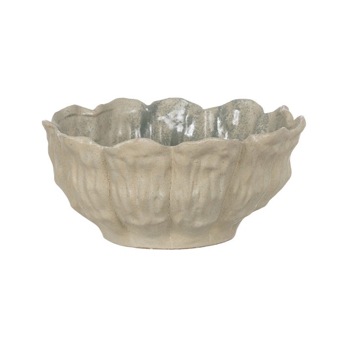 Decoração de centro de mesa de cerâmica verde 42 x 42 x 19 cm
