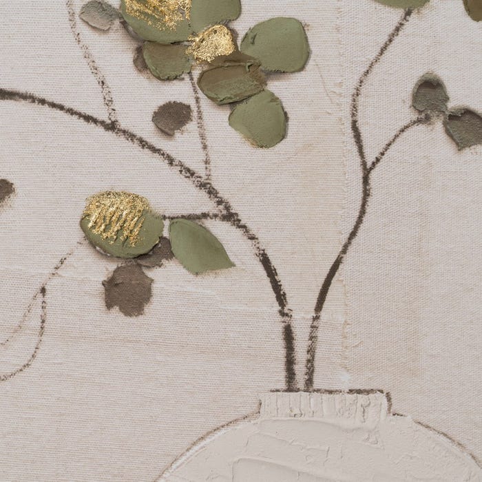 Pintura em vaso 2/M Tela decorativa 80 x 4 x 80 cm