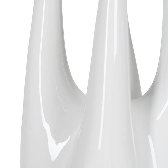 Jarrón Blanco Cerámica 19,50 X 19,50 X 56 Cm