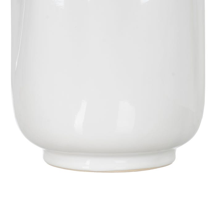 Jarrón Blanco Cerámica 19,50 X 19,50 X 56 Cm
