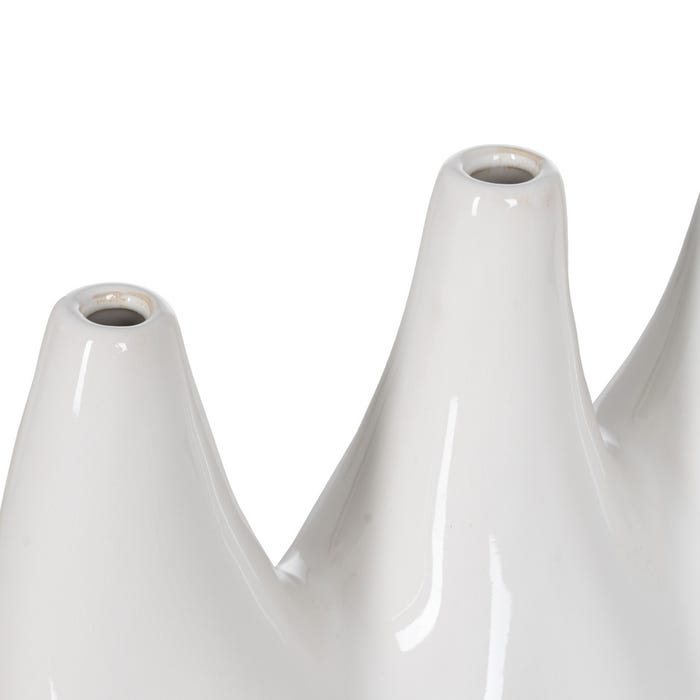 Jarrón Blanco Cerámica 47 X 16 X 25 Cm