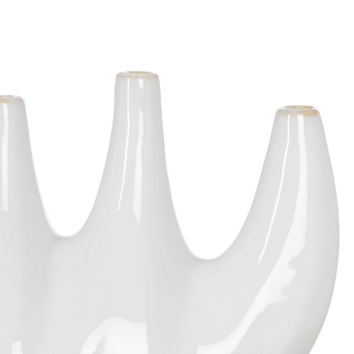Jarrón Blanco Cerámica 47 X 16 X 25 Cm