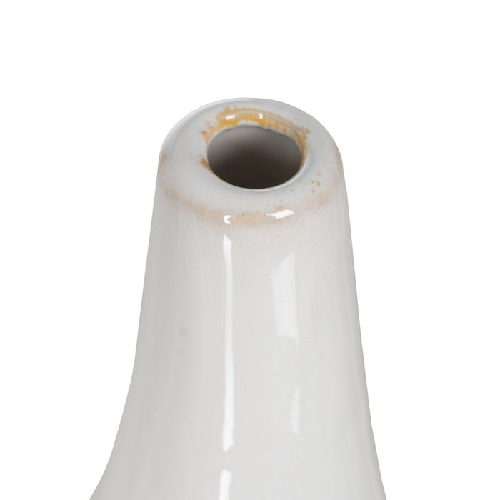 Jarrón Blanco Cerámica 47 X 16 X 25 Cm